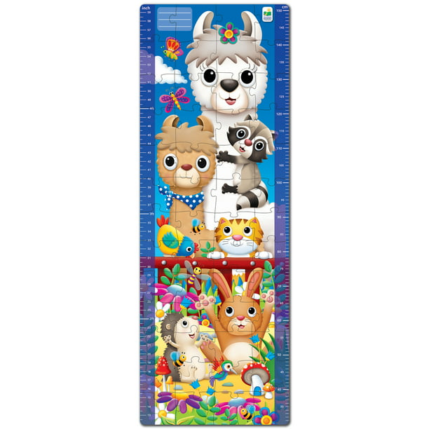 The Learning Journey: Long & Tall Puzzles Animal Friends Growth Chart Award Winning Toys Height Chart Puzzle 
